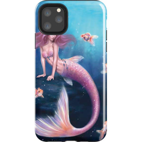 Aurelia Mermaid with Fish by Rachel Anderson iPhone Cases